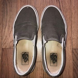 VANS gray slip ons